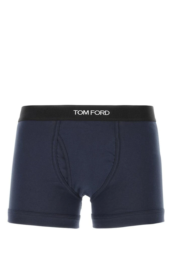 Tom Ford Dark blue stretch cotton boxer 1