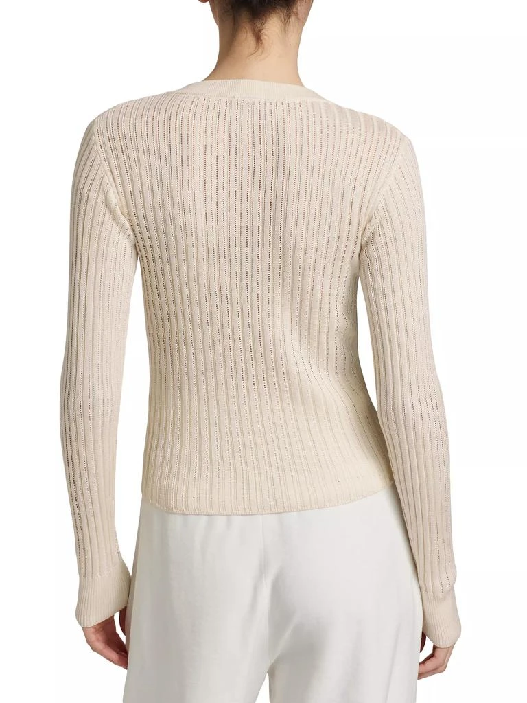 ADAM LIPPES Parker Pointelle Silk-Blend Henley 5