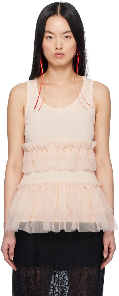 Simone Rocha Pink Tutu Hem Tank Top