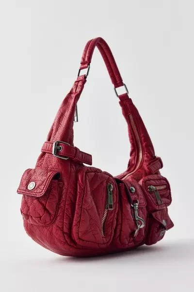 Silence + Noise Silence + Noise Emily Washed Faux Leather Shoulder Bag 4