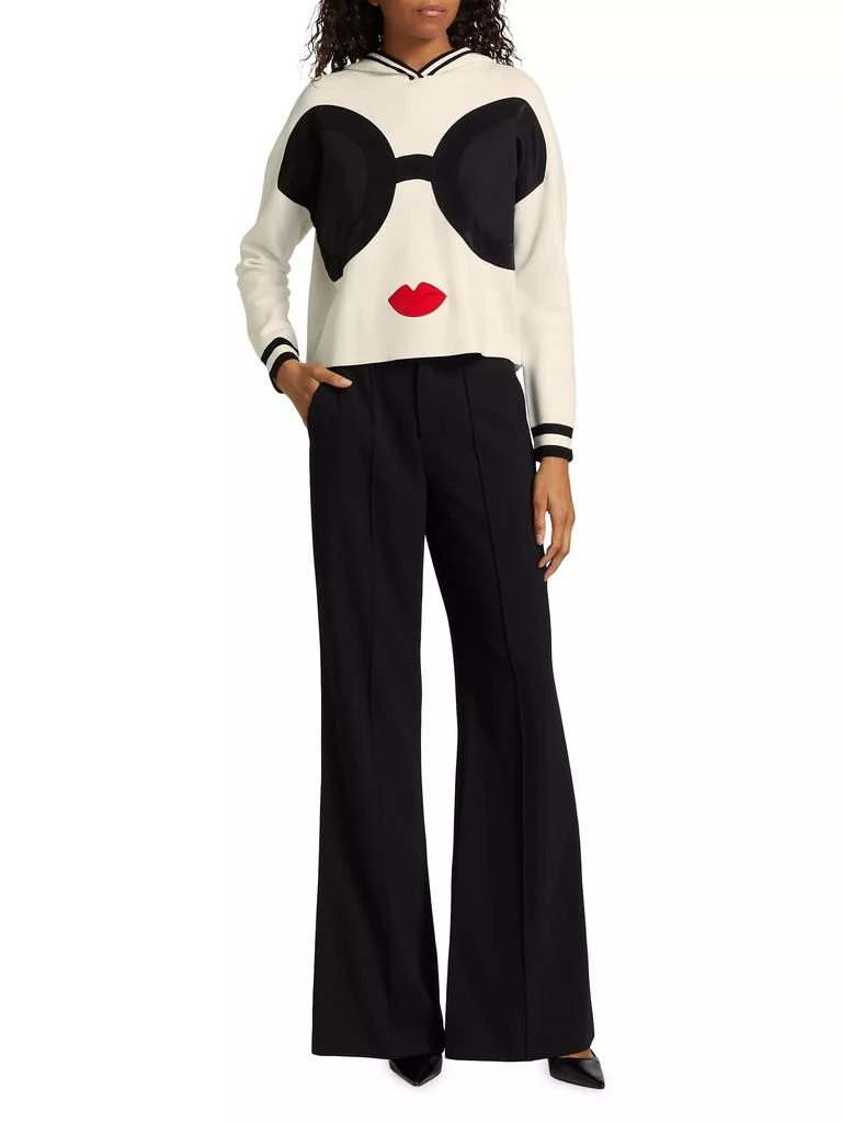 Alice + Olivia Oscar Saceface Double Knit Pullover Sweater 2