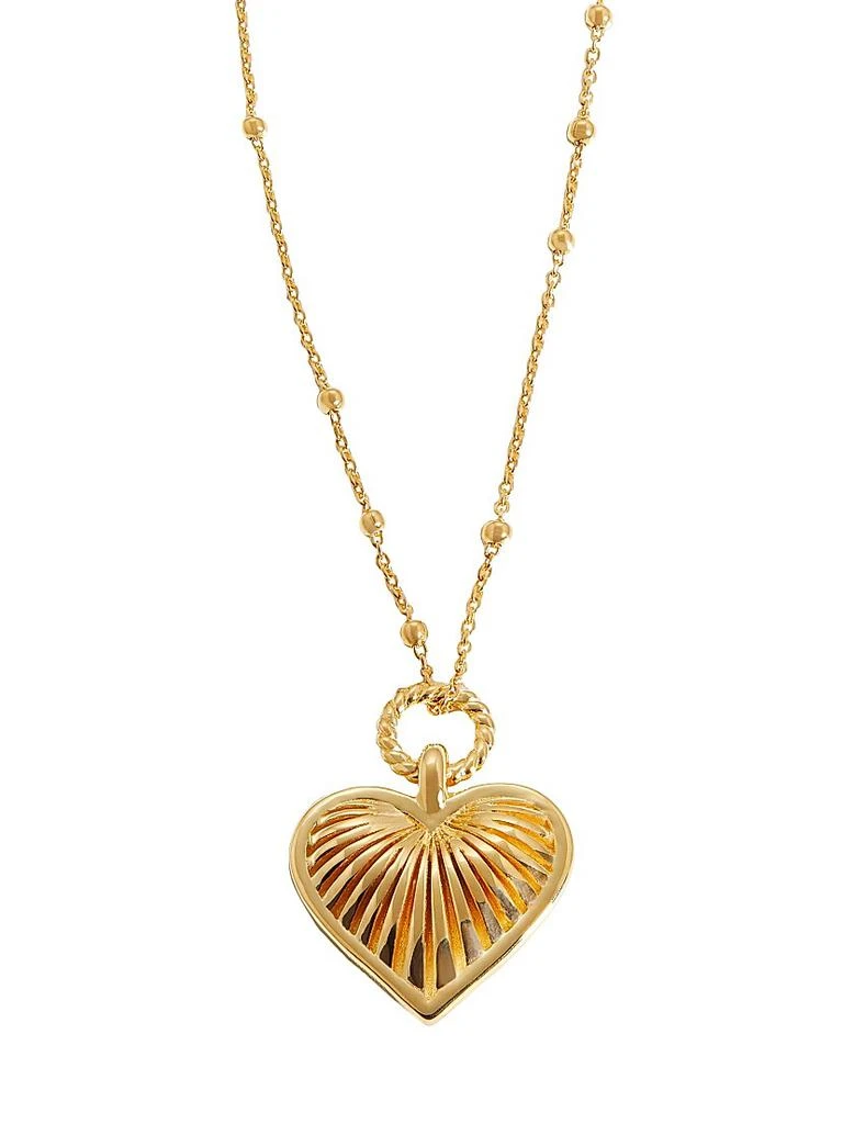 Missoma 18K Gold-Plated Ridged Heart Pendant Necklace 1