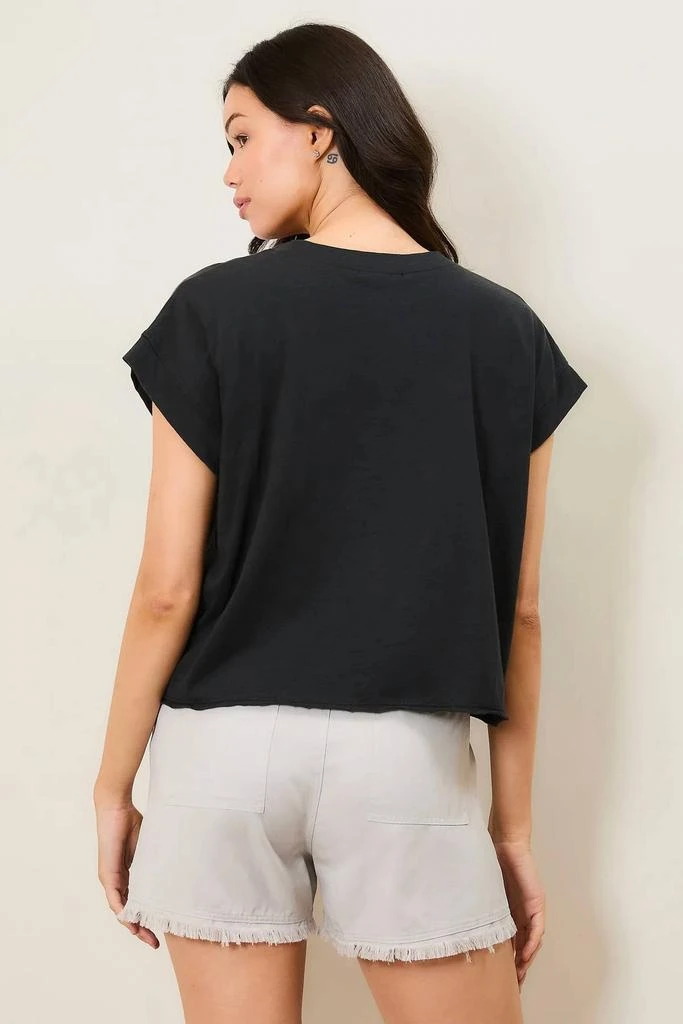 wasabi + mint Techno Suave Boxy Crop Top In Black 3