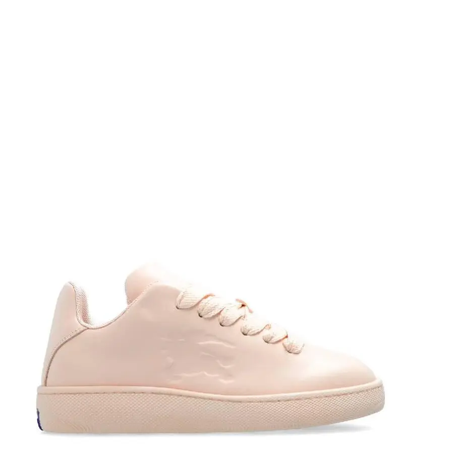 Burberry Leather Box Sneakers With Equestrian Knight Motif