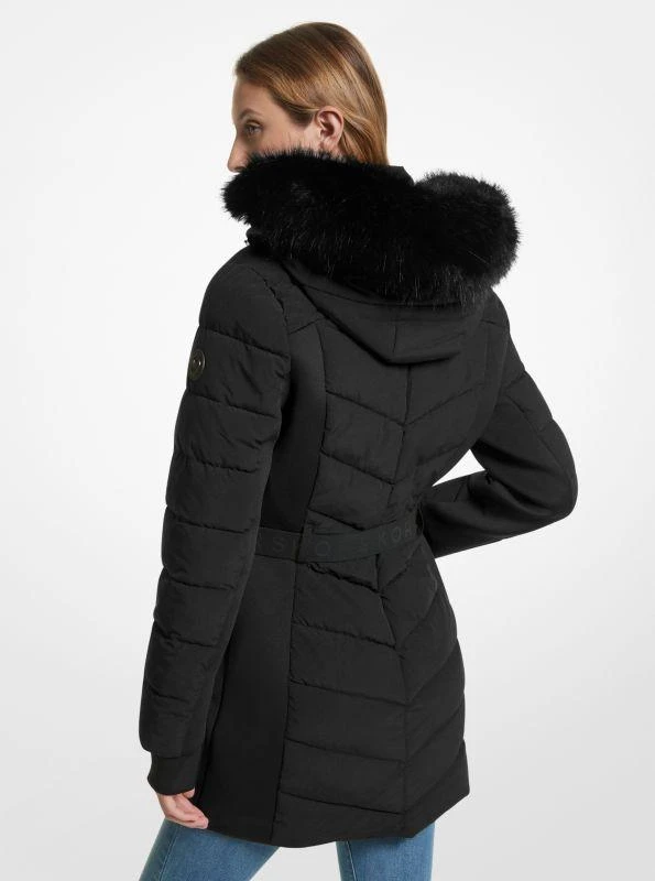 Michael Kors Faux Fur Trim Quilted Puffer Coat 2