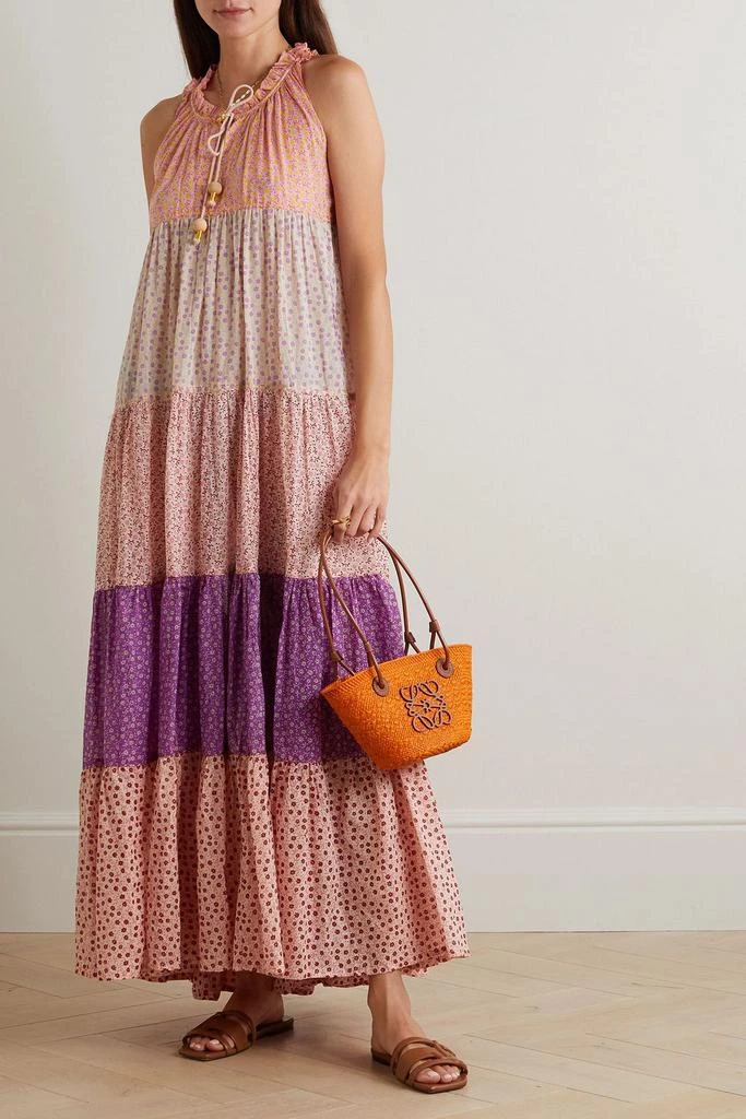 Hippy tiered floral-print cotton-voile maxi dress – On Sale Now