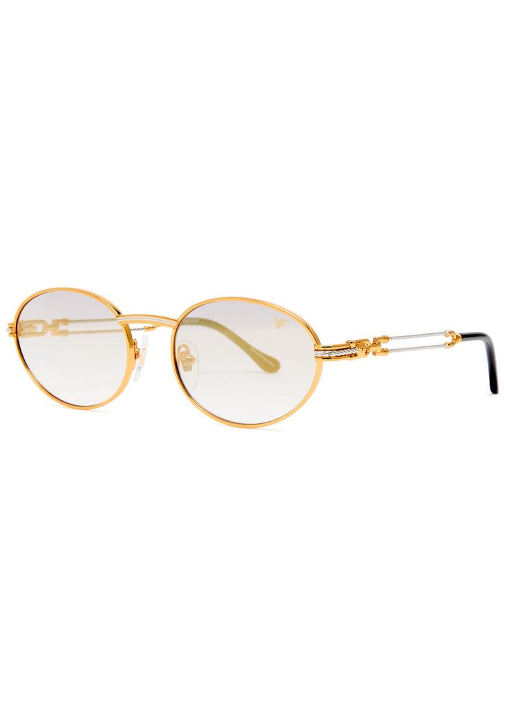 Vintage Frames Company Pac Double Rope Edition oval sunglasses