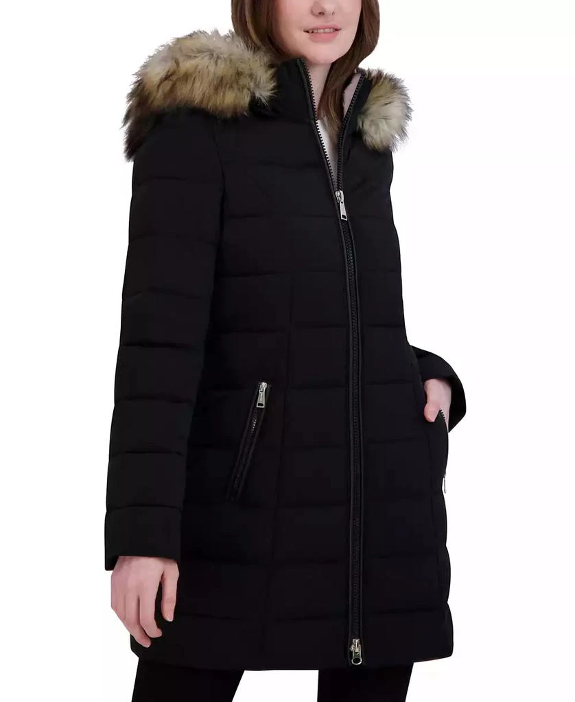 Laundry by Shelli Segal Women's Faux-Fur-Trim Hooded Puffer Coat 3