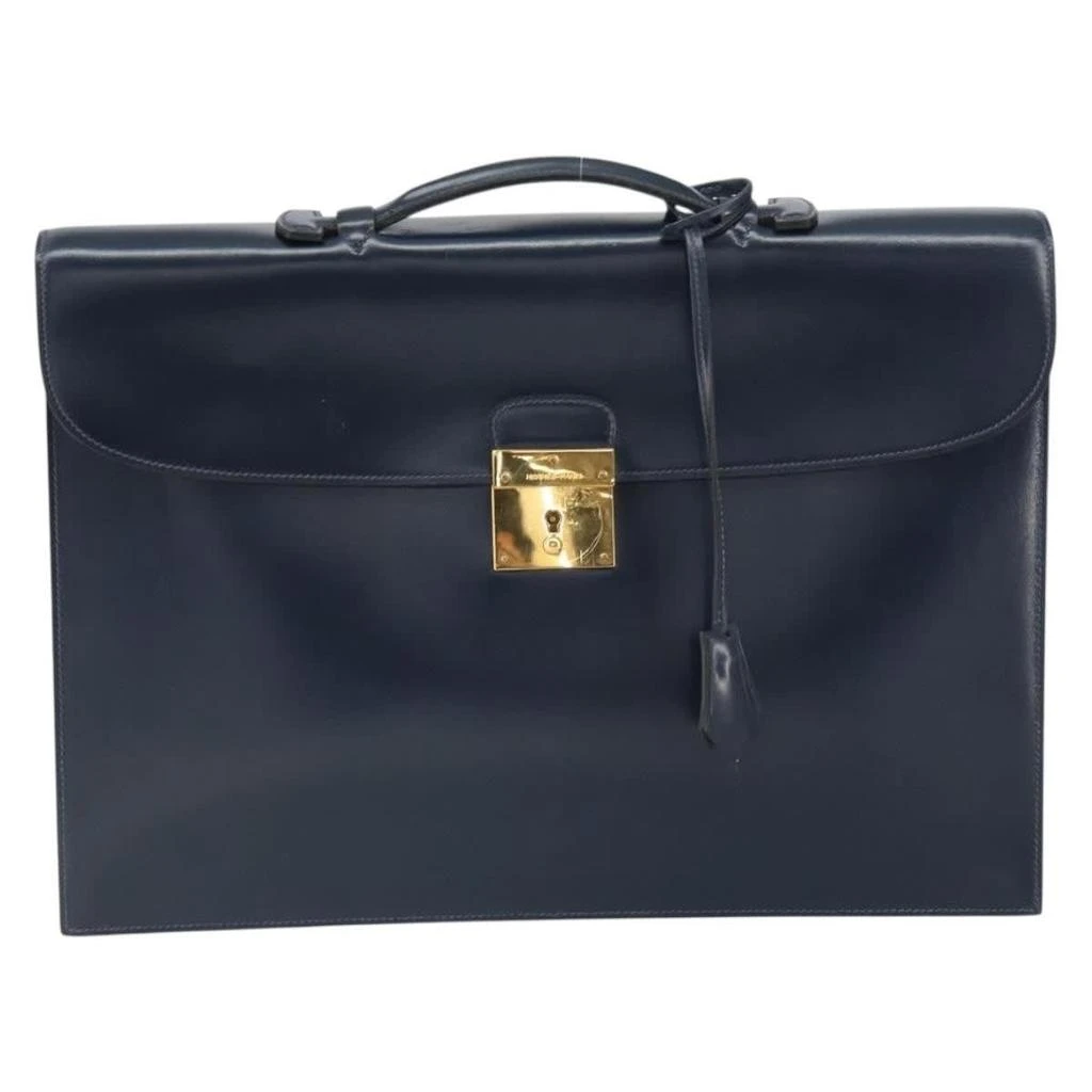 Hermes Sac A Depeches Bag Box Calf Leather Briefcase Bag (Pre-Owned)