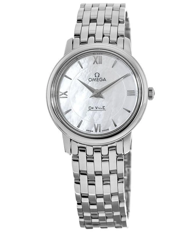 Omega Omega De Ville Quartz 27.4mm Mother of Pearl Dial Steel Women's Watch 424.10.27.60.05.001 1