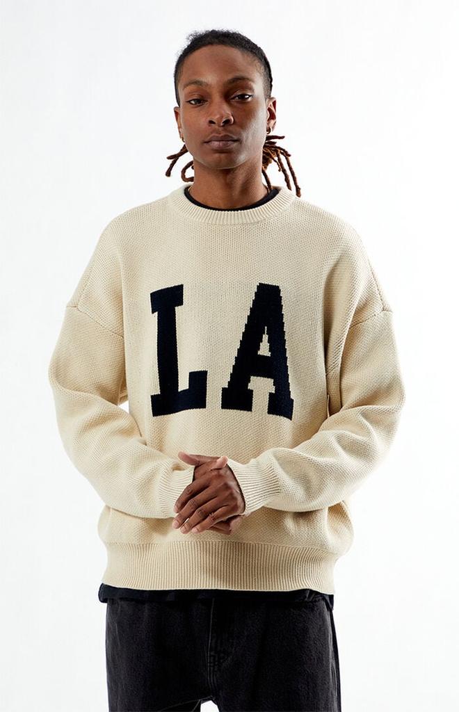 トップス Russet Burbank Crew Neck Shop Cream Los Angeles Crew Neck Sweater on Sale at