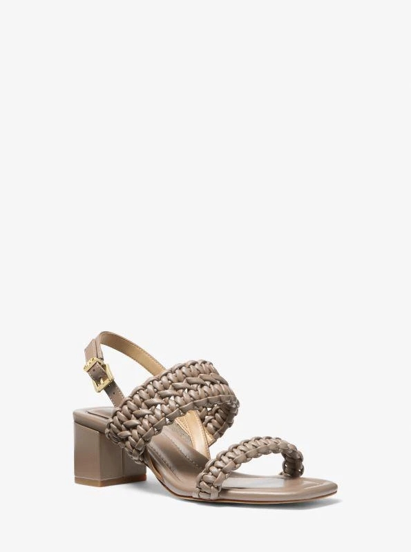 Michael Kors Audrina Woven Block Heel Sandal 1