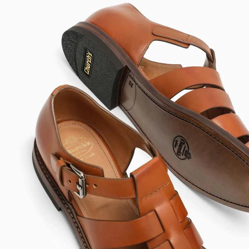 Church's Hazelnut leather sandal 6