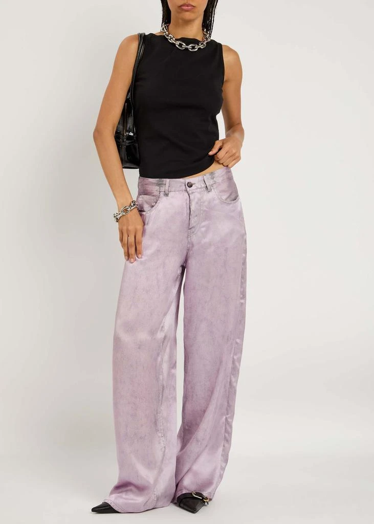 HAIKURE Bethany Crack Print silk jeans 4