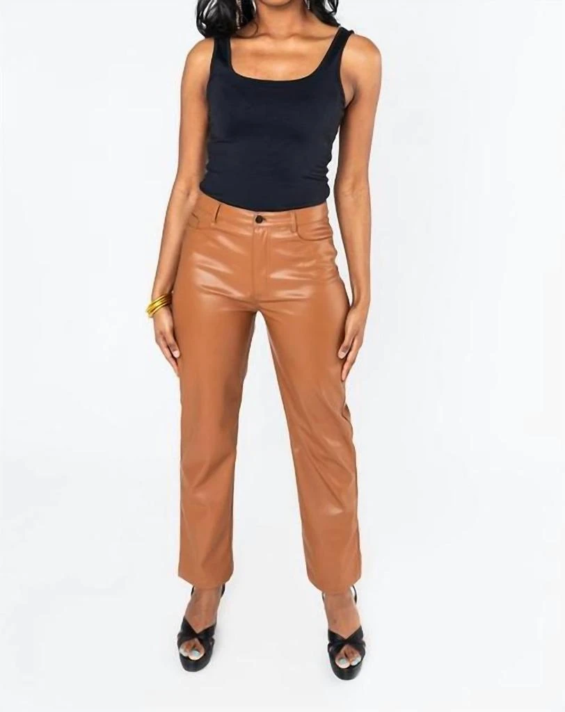 BUDDYLOVE Buddylove - Gomez Vegan Leather High Waisted Ankle Pant 1