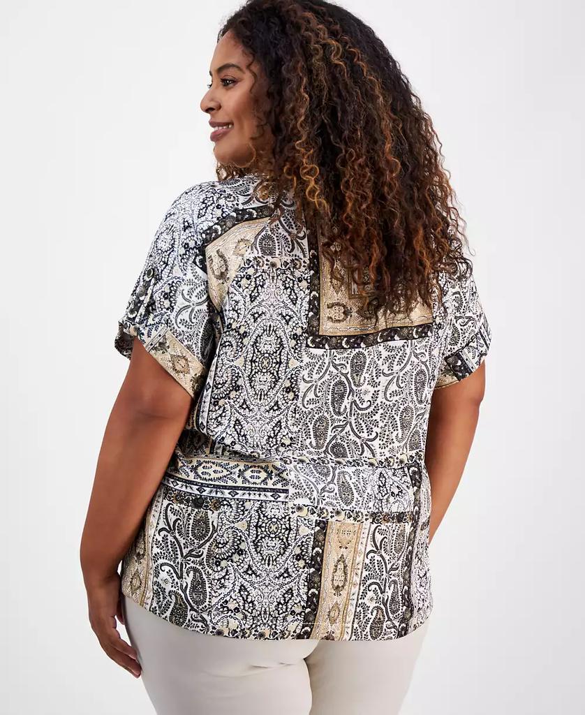 JM Collection Plus Size Paisley-Print Top, Exclusively at Macy's