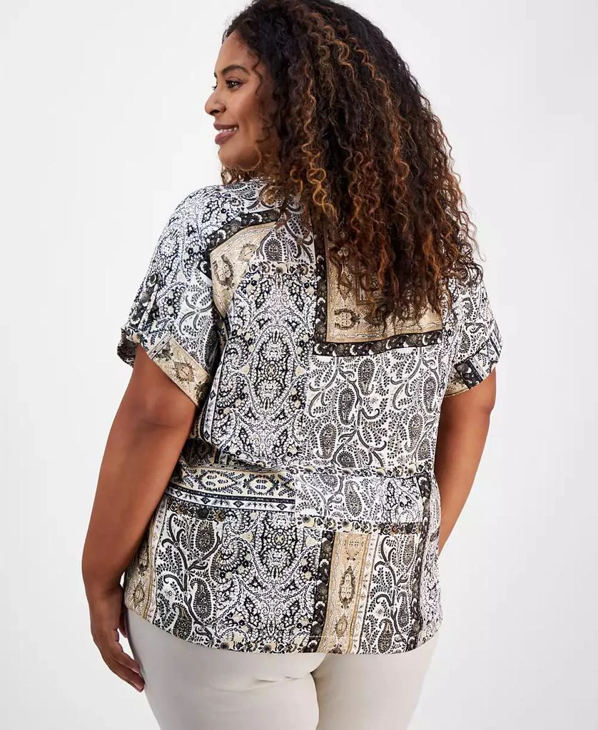 JM Collection Plus Size Paisley-Print Top, Exclusively at Macy's 2