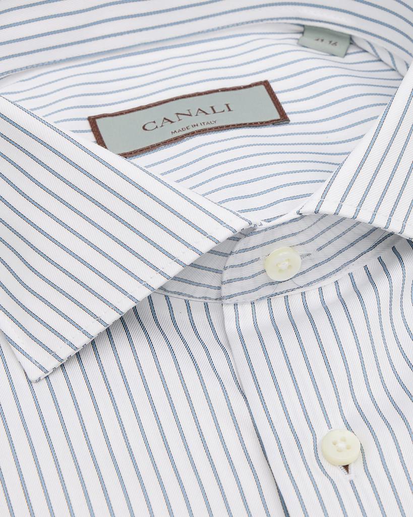 Canali Men's Cotton Narrow Stripe Dress Shirt