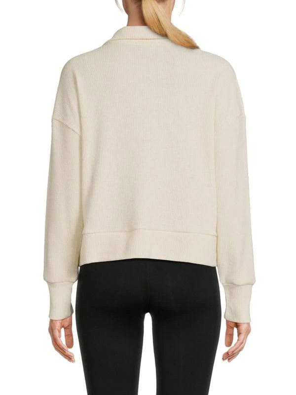 Theo & Spence Ribbed Henley Top 2