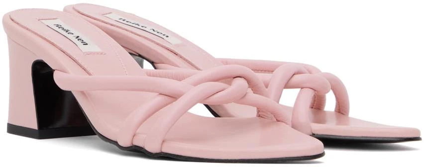 Reike Nen Pink Twisted Heeled Sandals 4