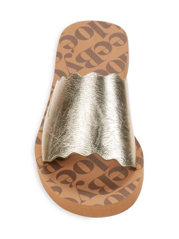 See by Chloé Essie Scalloped Leather Slides 5