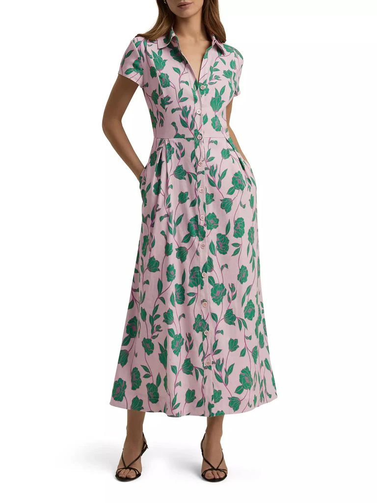 Favorite Daughter Sunday Best Floral Linen-Blend Maxi Shirtdress 2