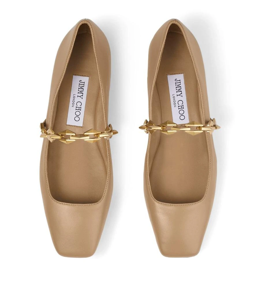Jimmy Choo Diamond Tilda Leather Ballet Flats 5