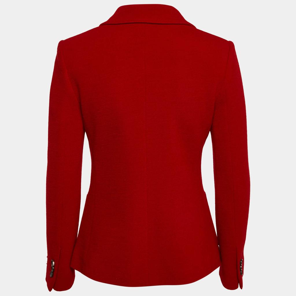 Gucci Gucci Red Wool Regular Fit Single Breasted Blazer S