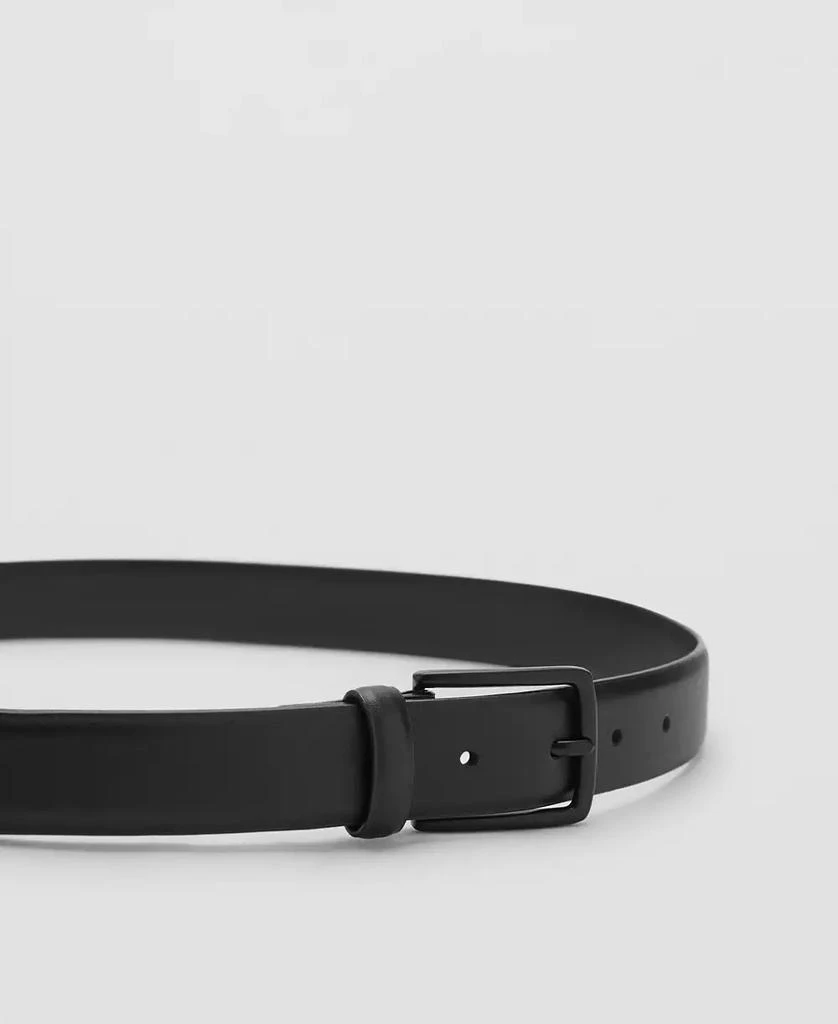 Mango Men's Buckle Leather Belt 3