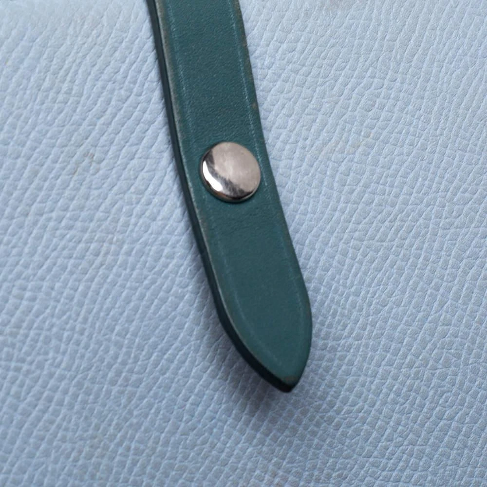 Celine Celine Blue/Green Leather Multifunction Strap Wallet 5