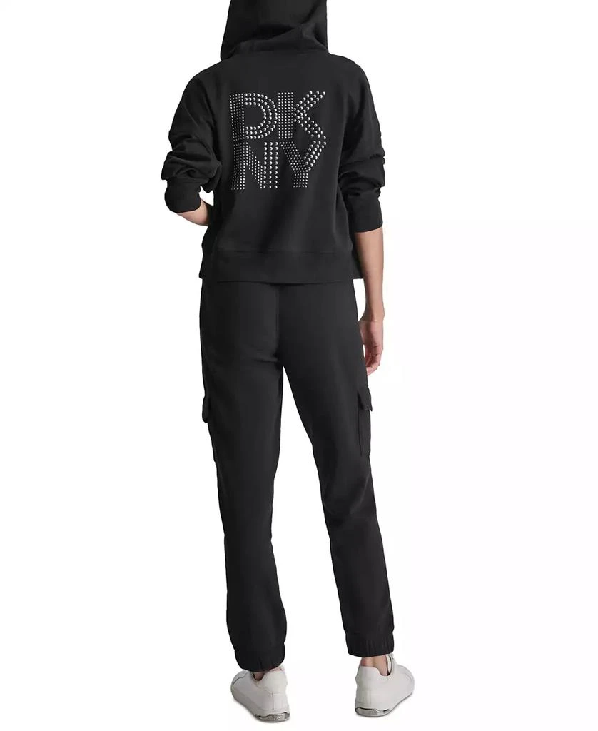 DKNY Sport Women's Rhinestone Logo Full-Zip Hoodie 7