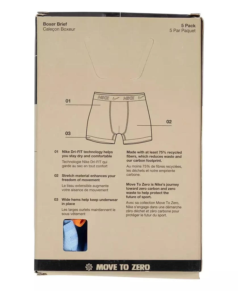 NIKE Big Boys Dri-FIT Polyester Color Pop Boxer Briefs Underwear, 5-Pack 22