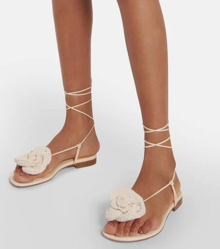 Magda Butrym Crochet and leather sandals 7