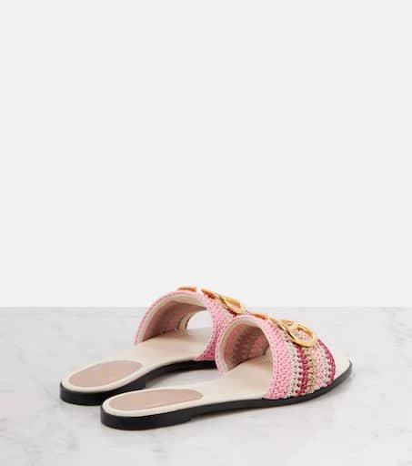 Valentino VLogo Signature crochet slides 2