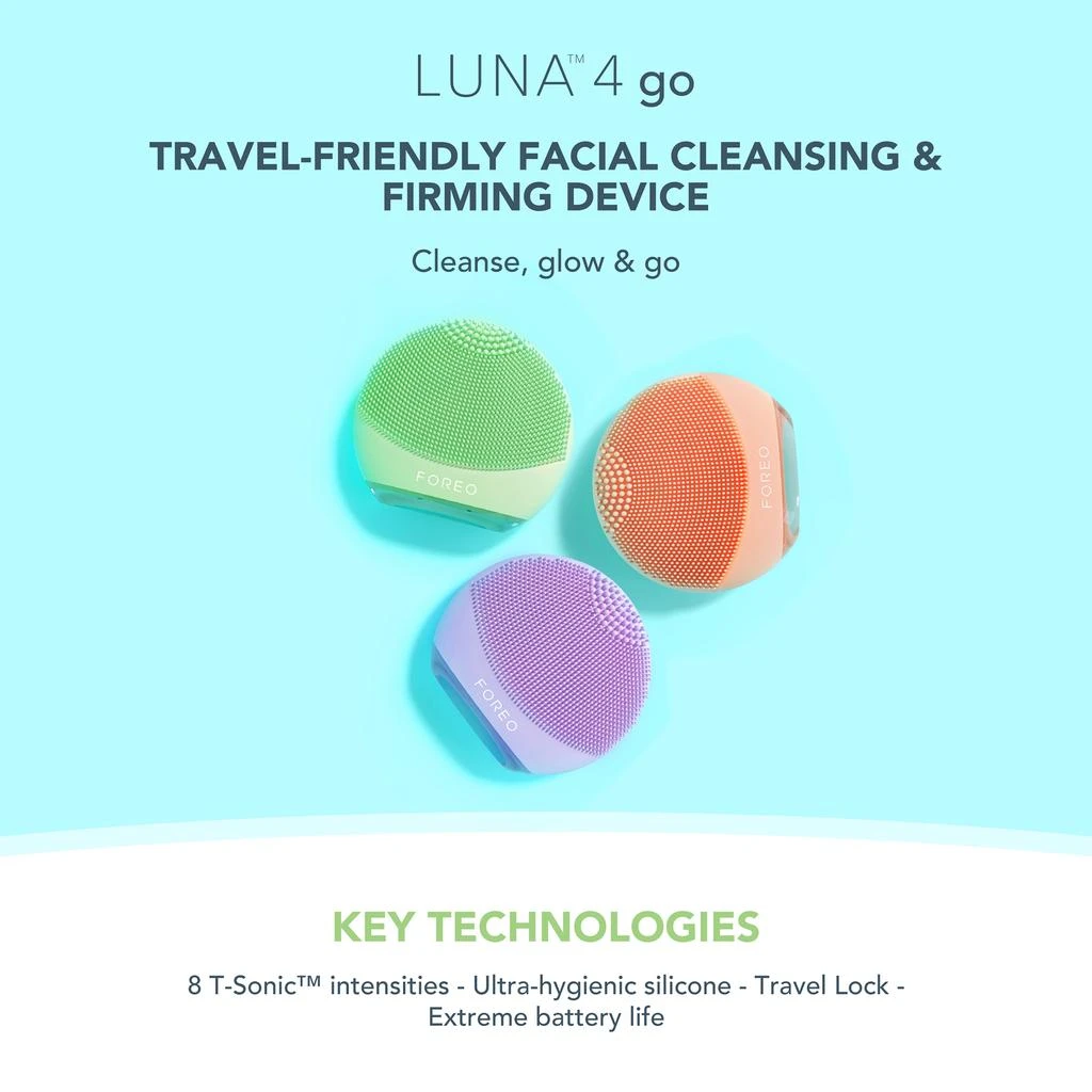 FOREO FOREO LUNA 4 GO 2-Zone Facial Cleansing and Firming Device for All Skin Types 2