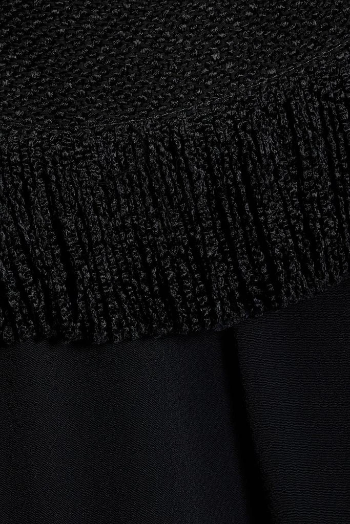 Proenza Schouler Lynda fringed bouclé-paneled crepe maxi dress 4