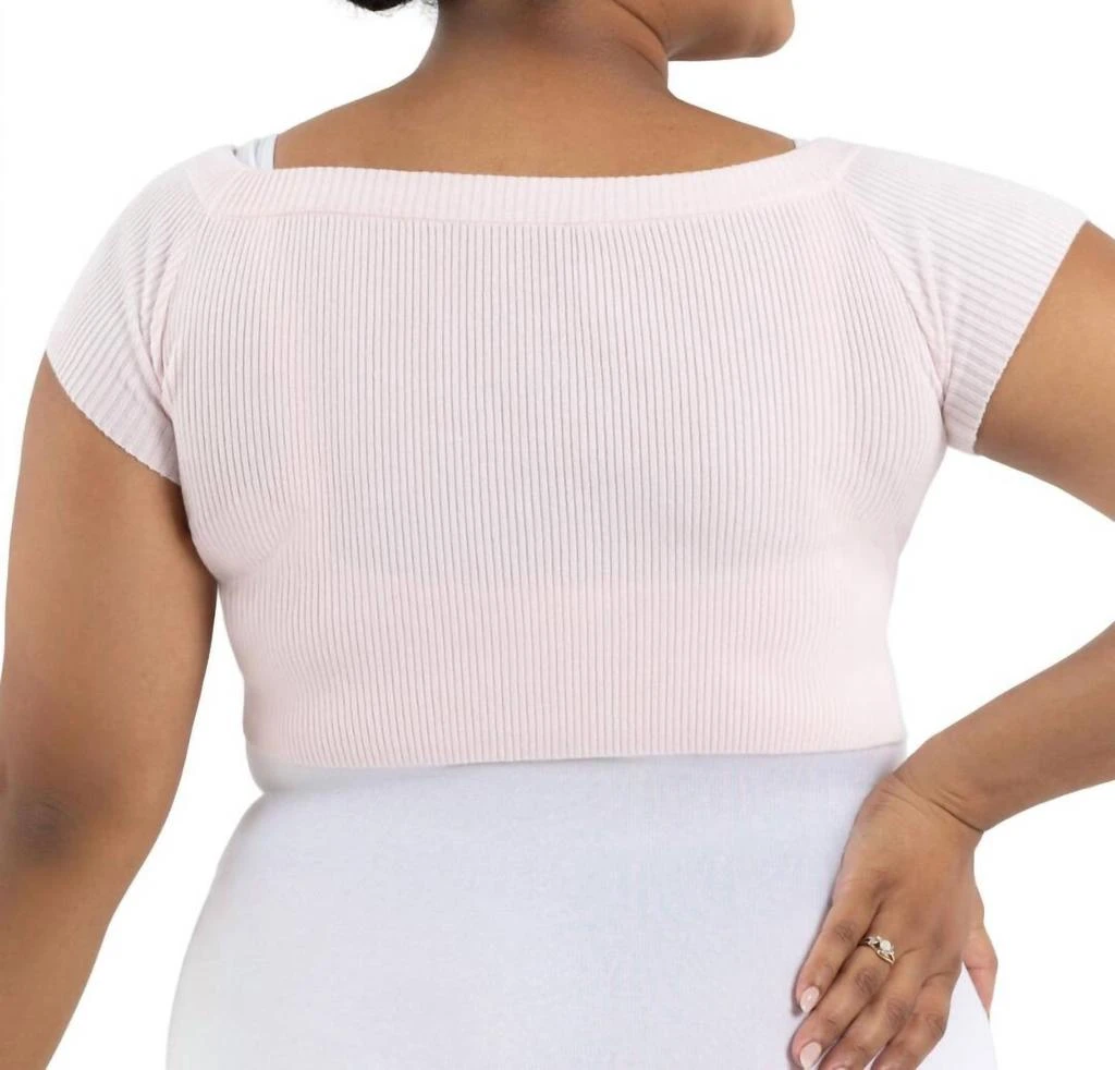 Capezio Capezio - Ribbed Knit Cropped Sweater 3