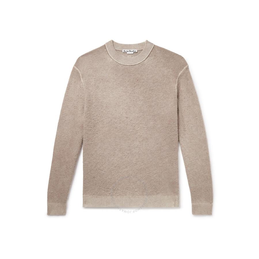 Acne Studios Men's Beige Printed Crewneck Jumper