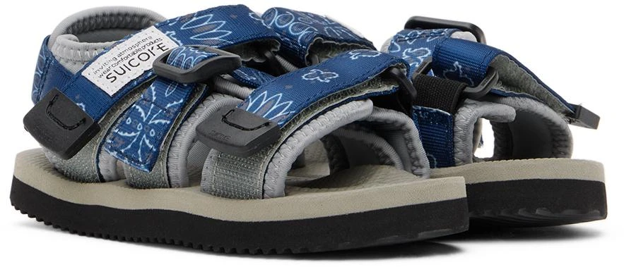 Suicoke Kids Navy 
Gray Kisee Sandals 4