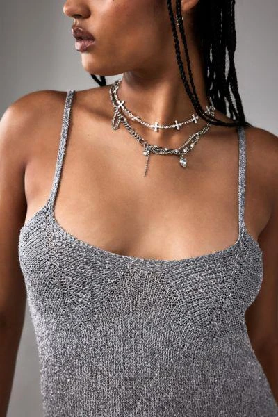 Urban Outfitters UO Alexa Sequin Knit 90s Mini Dress 6