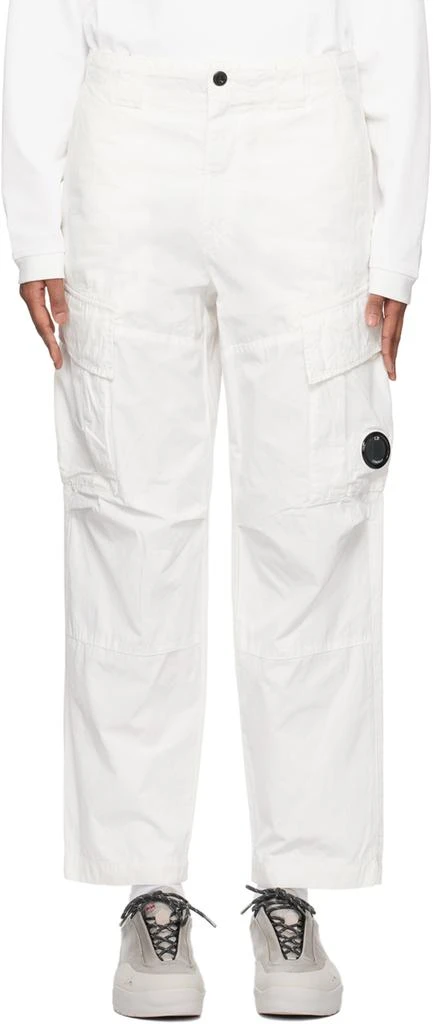 C.P. Company White Lens Cargo Pants 1