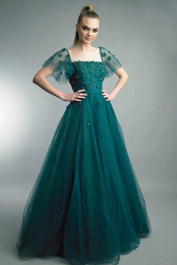 basix evening dresses Shop 3d Flower Squareneck Tulle Gown on Sale at BeyondStyle – Get 56% Off  3d Flower Squareneck Tulle Gown with Limited-Time Flash Deals, Exclusive  Discounts, and Special Offers. Enjoy Unbeatable Savings on