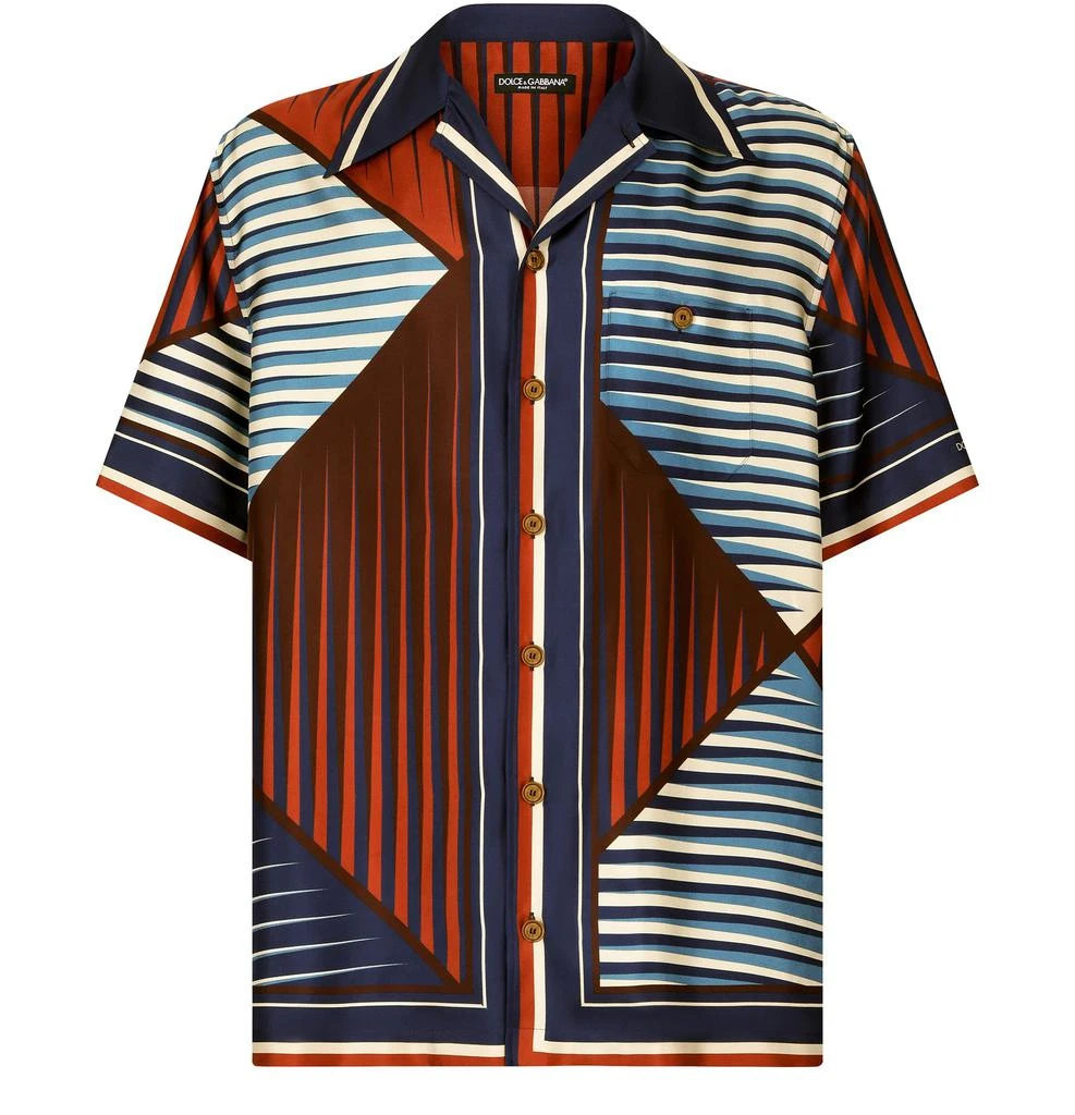 Dolce & Gabbana Printed silk Hawaiian shirt 1