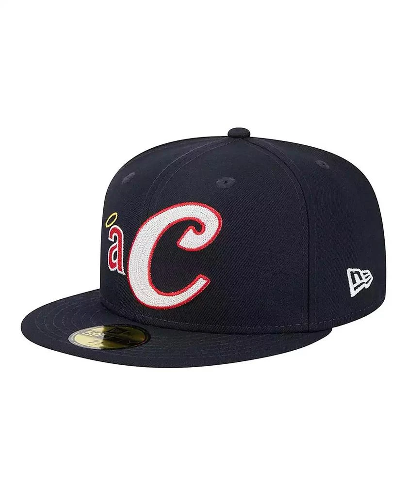 New Era Men's Navy California Angels Cooperstown Collection Duo Logo 2.0 59FIFTY Fitted Hat 1