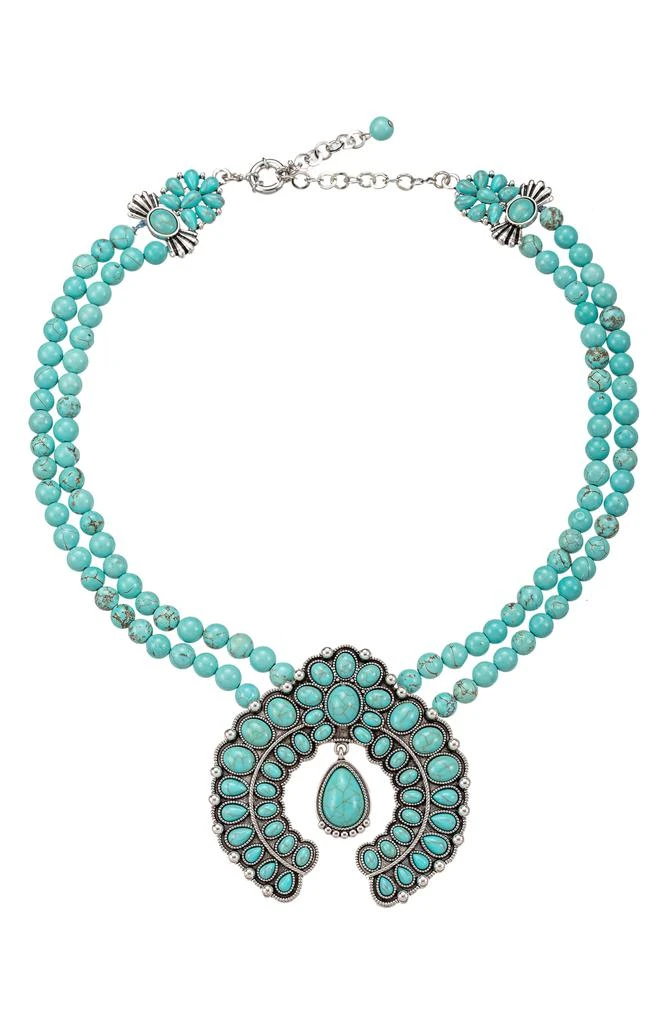 EYE CANDY LOS ANGELES Blossom Teal Statement Necklace 1