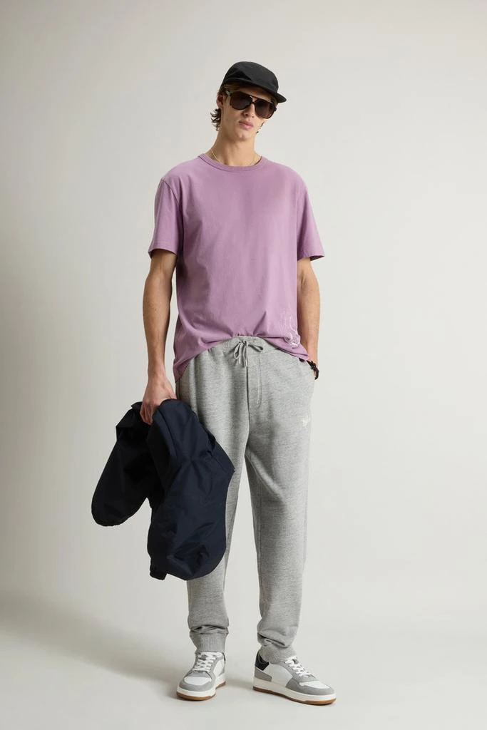 Woolrich Pure Cotton T-Shirt with Graphic Print - Men - Blue 2