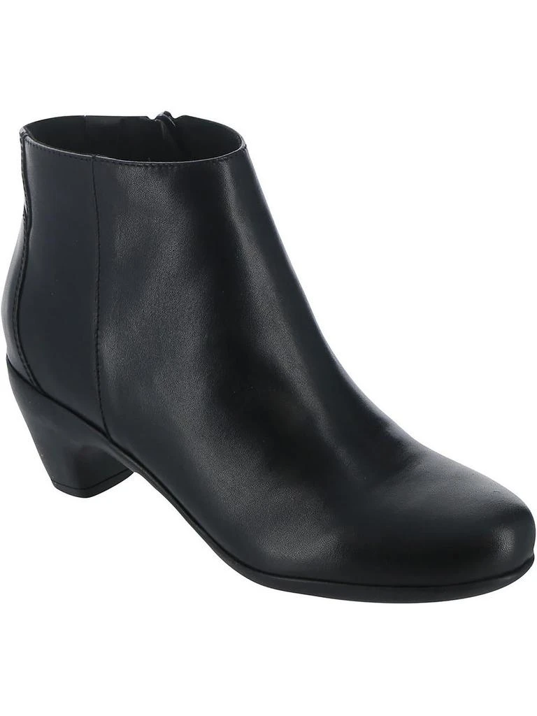 Easy Spirit Womens Leather Block Heel Ankle Boots 1