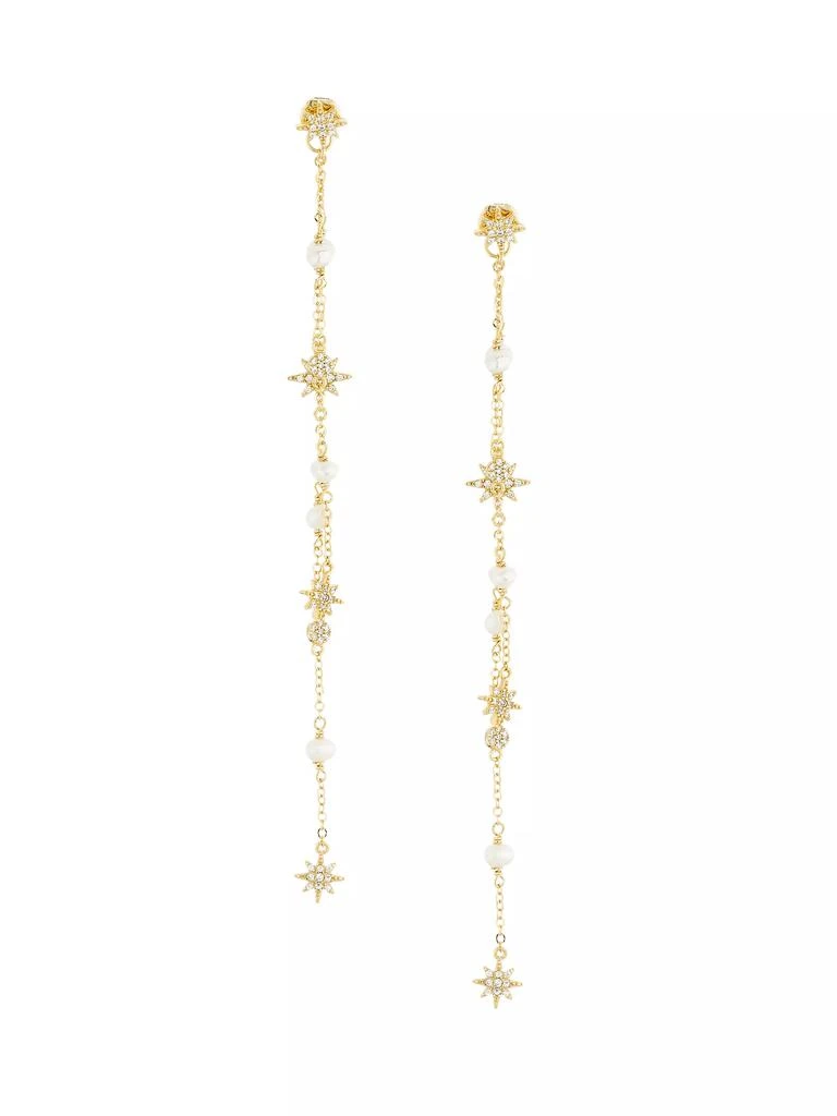 Shashi Simone 14K-Yellow-Gold Vermeil, Imitation Pearl &amp; Cubic Zirconia Chain Ear Jackets 3