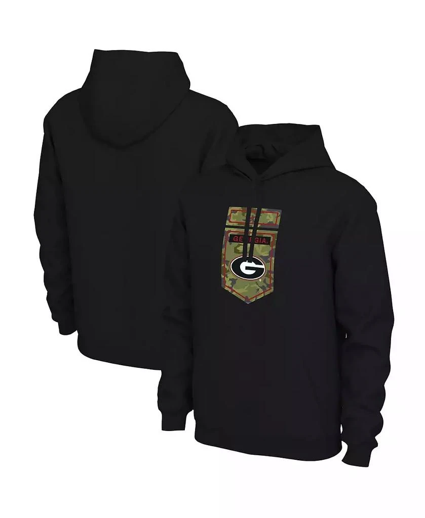 NIKE Men's Black Georgia Bulldogs Veterans Camo Pullover Hoodie 1