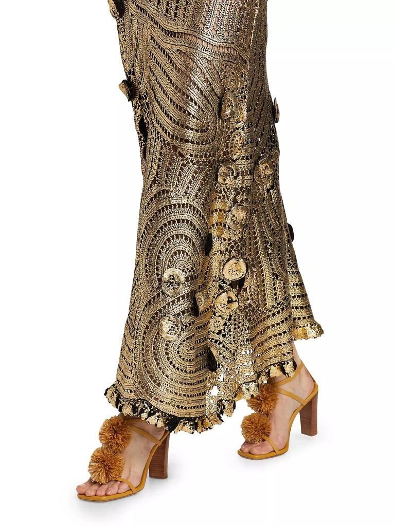 Ulla Johnson Evelyn Metallic Crochet Gown 6